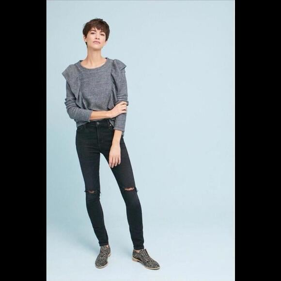 Anthropologie McGuire Sabina Ruffled Crew Neck Sweater - New! - Picture 2 of 9